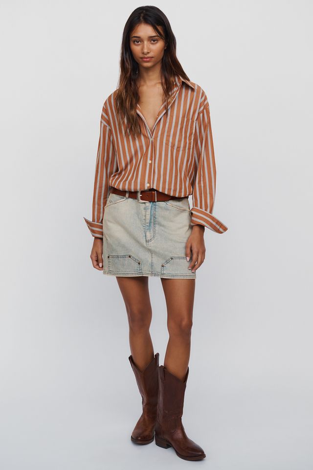 Pilcro Kayden Carpenter Mini Skirt #3