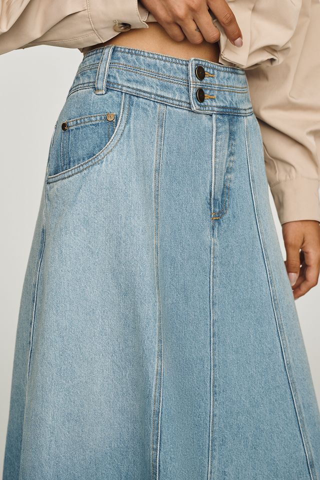Pilcro Denim A-Line Maxi Skirt #3