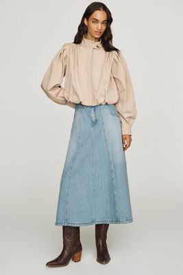 Pilcro Denim A-Line Maxi Skirt