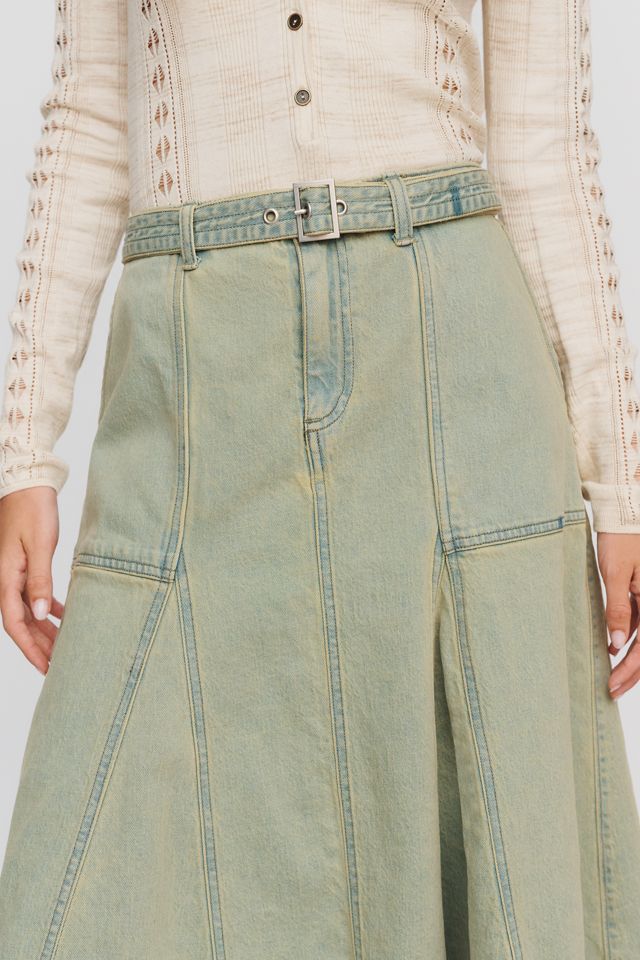 Pilcro Asymmetric Denim Skirt #1