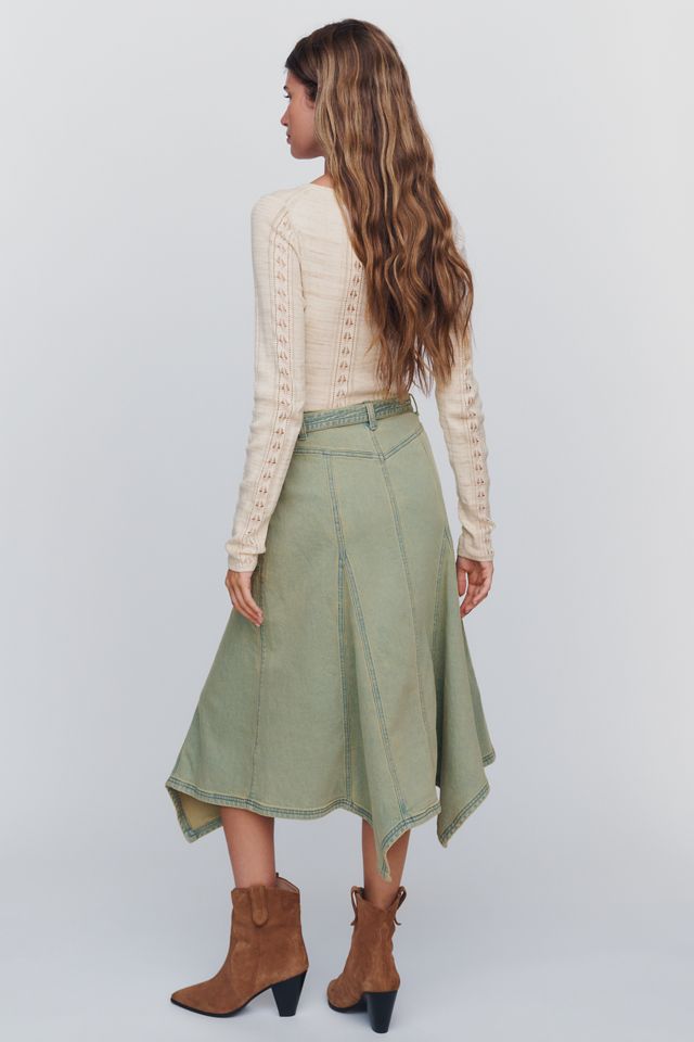 Pilcro Asymmetric Denim Skirt #3