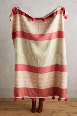 Woven Poms Throw