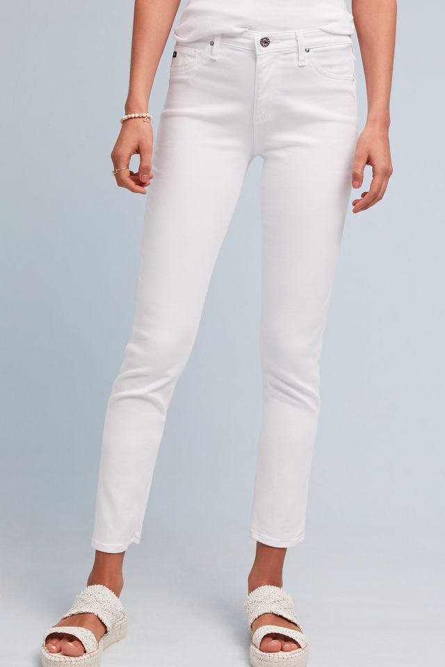 AG The Abbey Sateen Mid-Rise Skinny Ankle Jeans