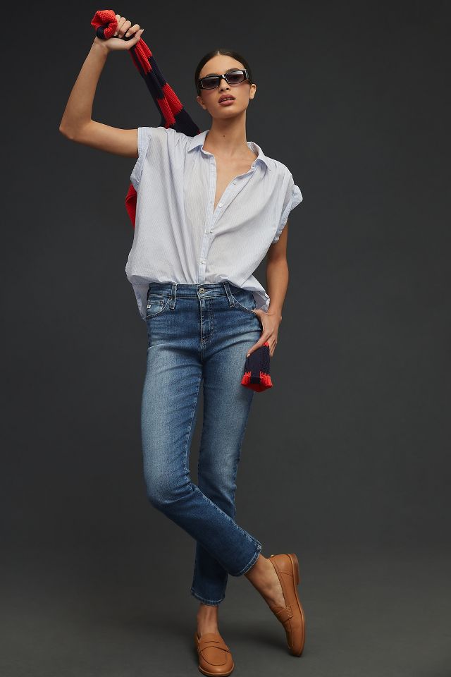 AG Stevie High Rise Straight Jeans Anthropologie