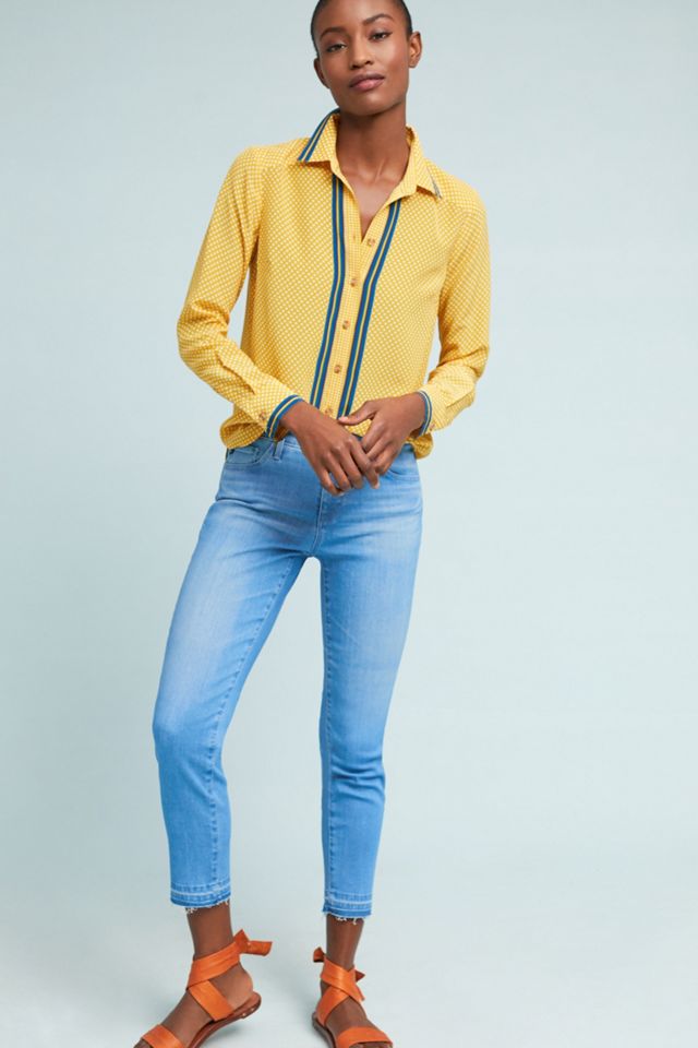 AG The Stevie Mid-Rise Skinny Cropped Jeans