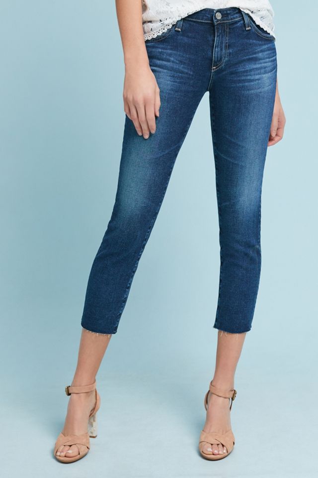 AG The Stilt Low-Rise Cigarette Cropped Jeans