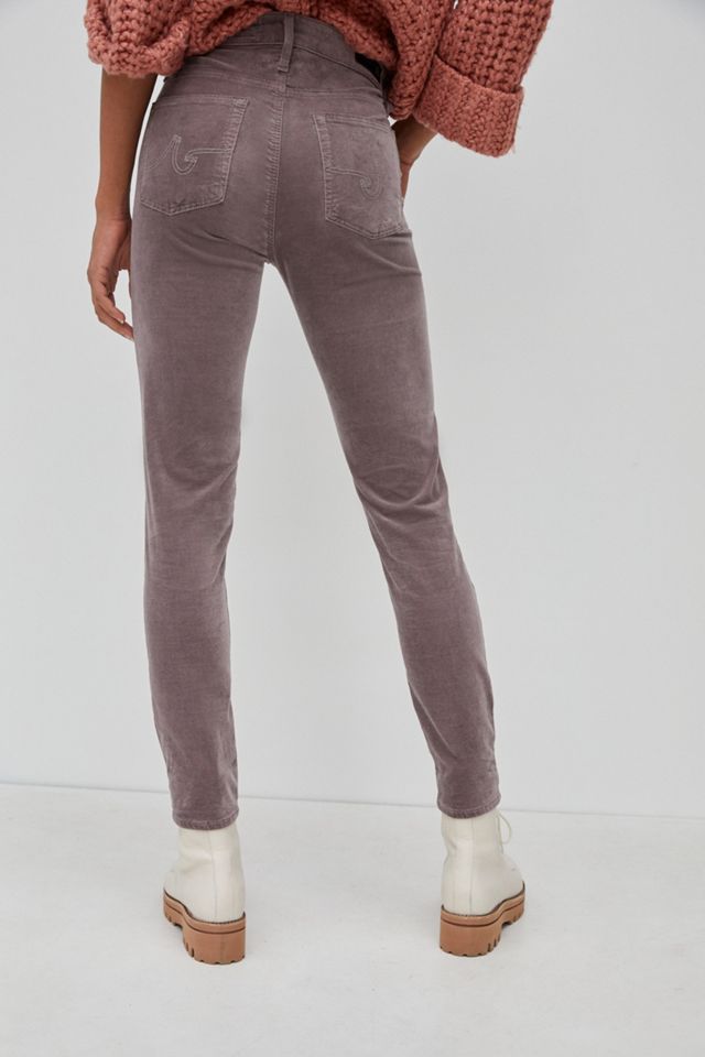 AG The Stevie High-Rise Velvet Skinny Jeans #1