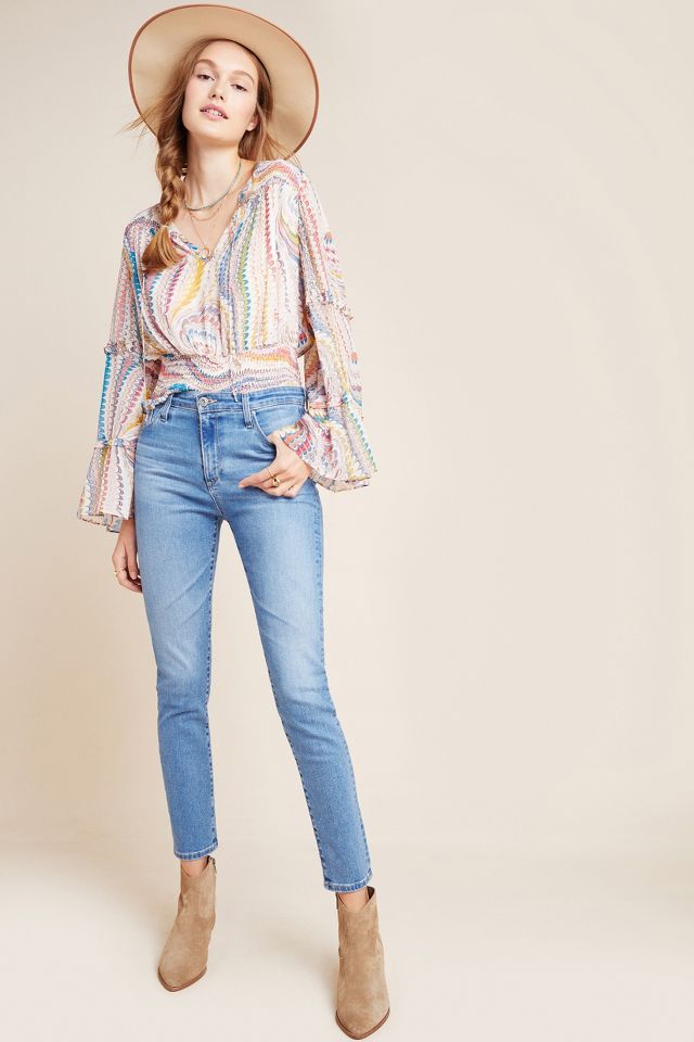 AG The Stevie High Rise Skinny Ankle Jeans