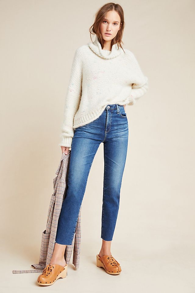 AG The Isabelle High-Rise Straight Cropped Jeans