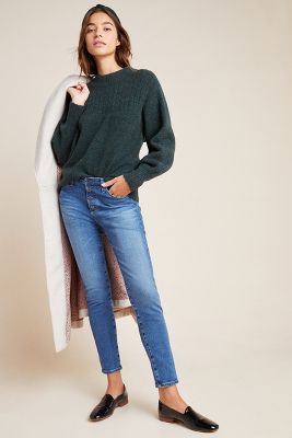 AG Jeans Ag Stevie Ankle Sateen Jeans Black 27 Denim, $168, Anthropologie