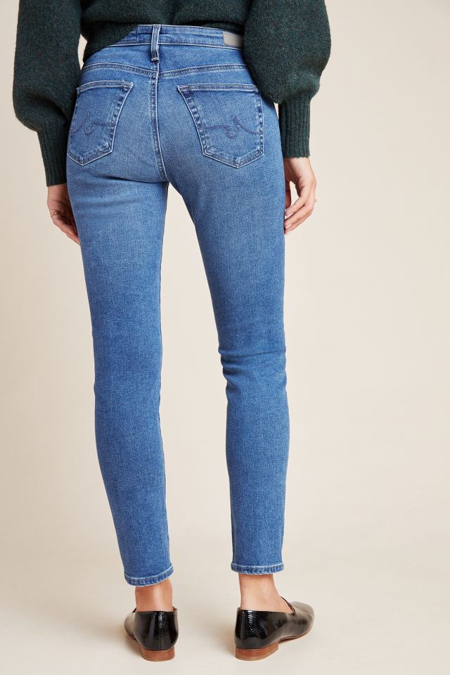 AG The Stevie High-Rise Skinny Ankle Jeans