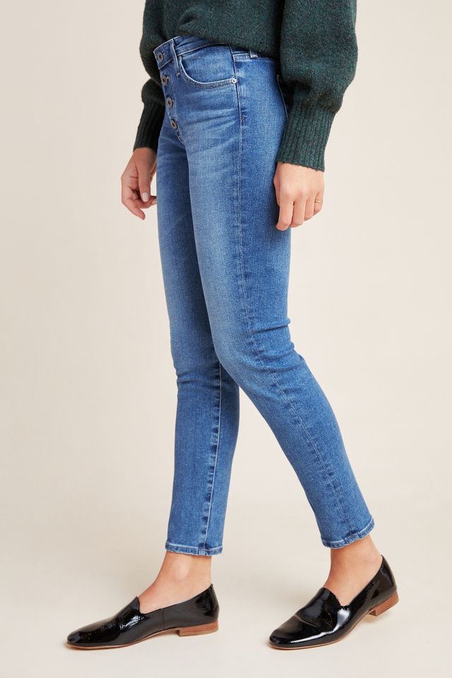 AG Jeans Ag Stevie Ankle Sateen Jeans Black 27 Denim, $168, Anthropologie