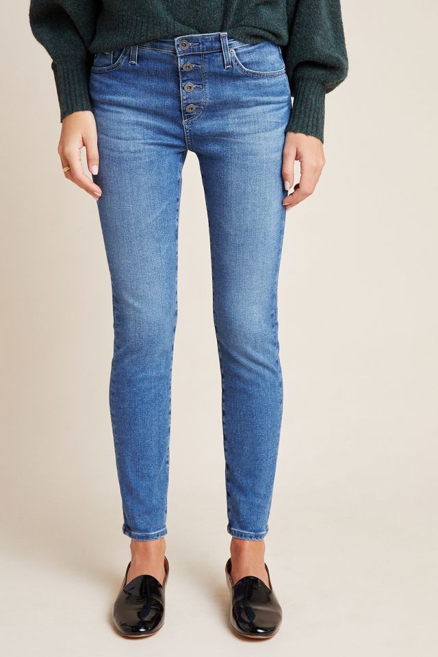 AG The Stevie High-Rise Skinny Ankle Jeans