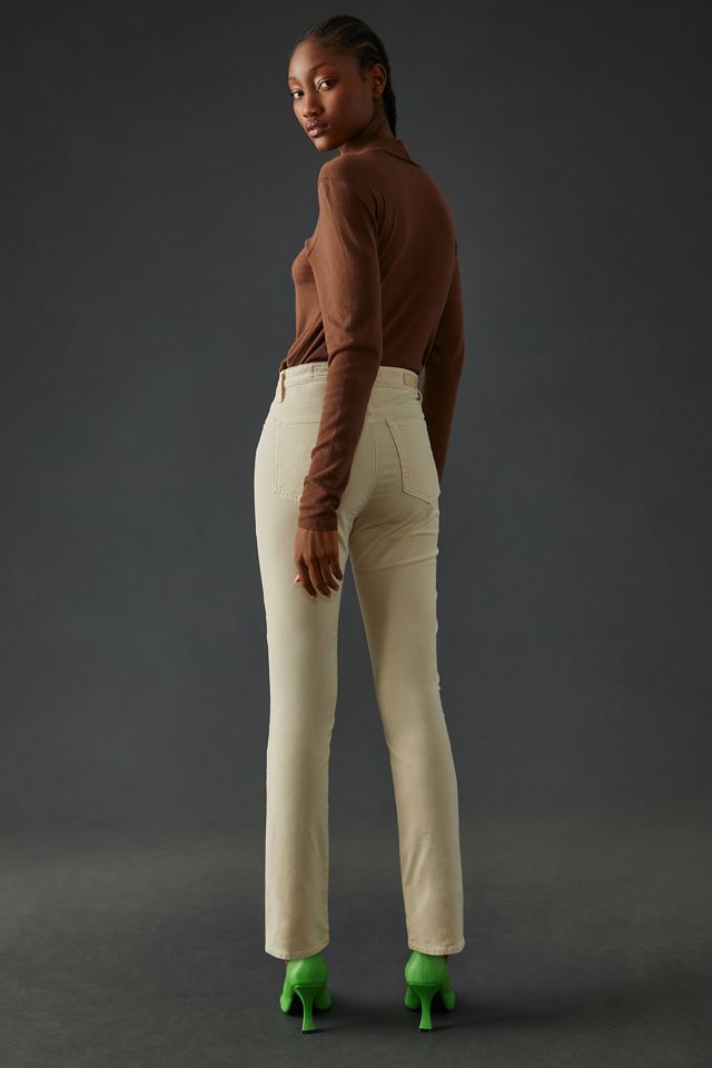 AG Adriano Goldschmied Jeans Donna The Mari High Rise A Gamba Dritta, Denim Elasticizzato Medio