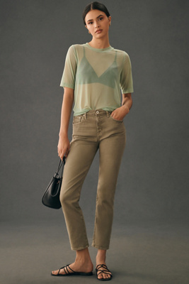 Ag Slouchy Ankle Slim Ex-boyfriend Jeans In Yellow