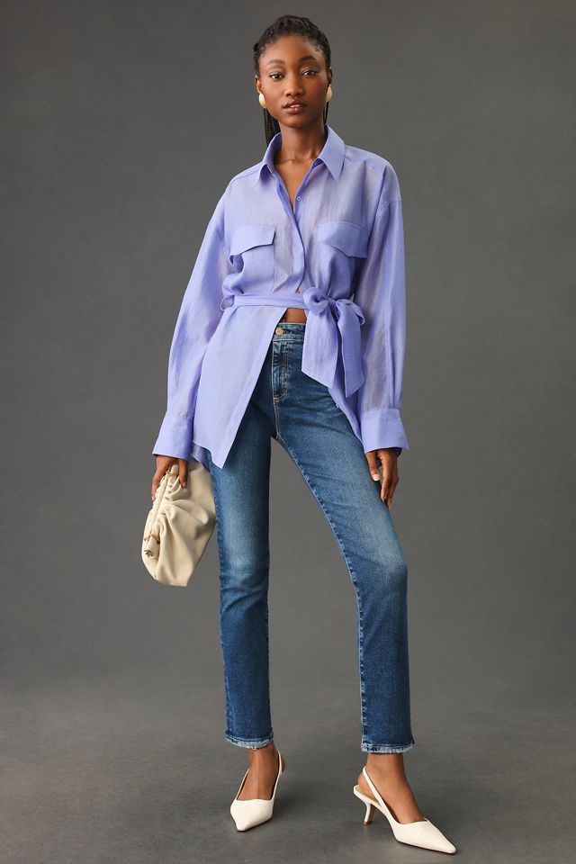 AG Mari Crop High-Rise Slim Straight Jeans #5