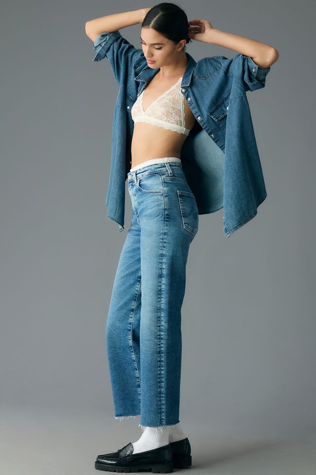 Ag saige high rise crop wide leg jeans anthropologie