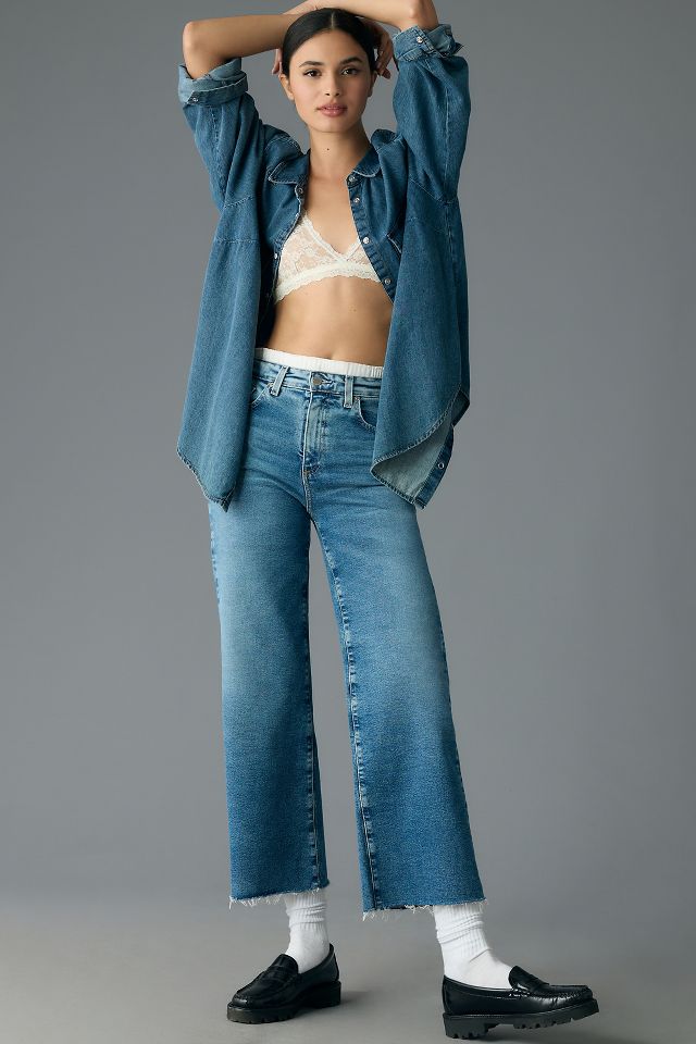 Ag saige high rise crop wide leg jeans anthropologie