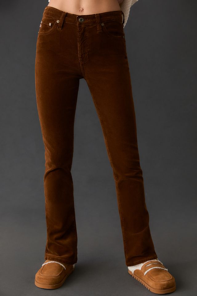 AG Mari Corduroy High-Rise Straight-Leg Jeans