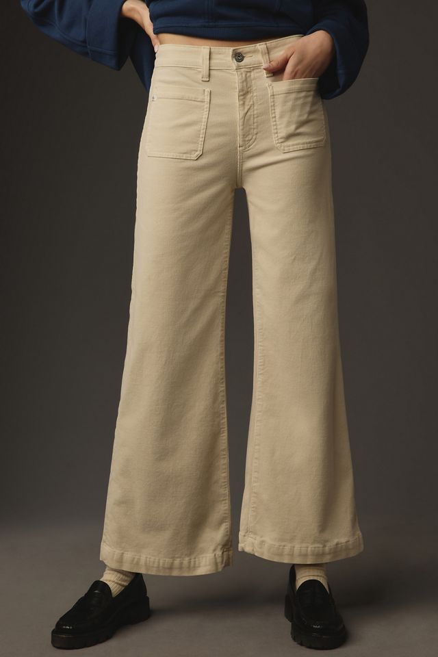 AG Kassie Corduroy High-Rise Cropped Wide-Leg Jeans #1