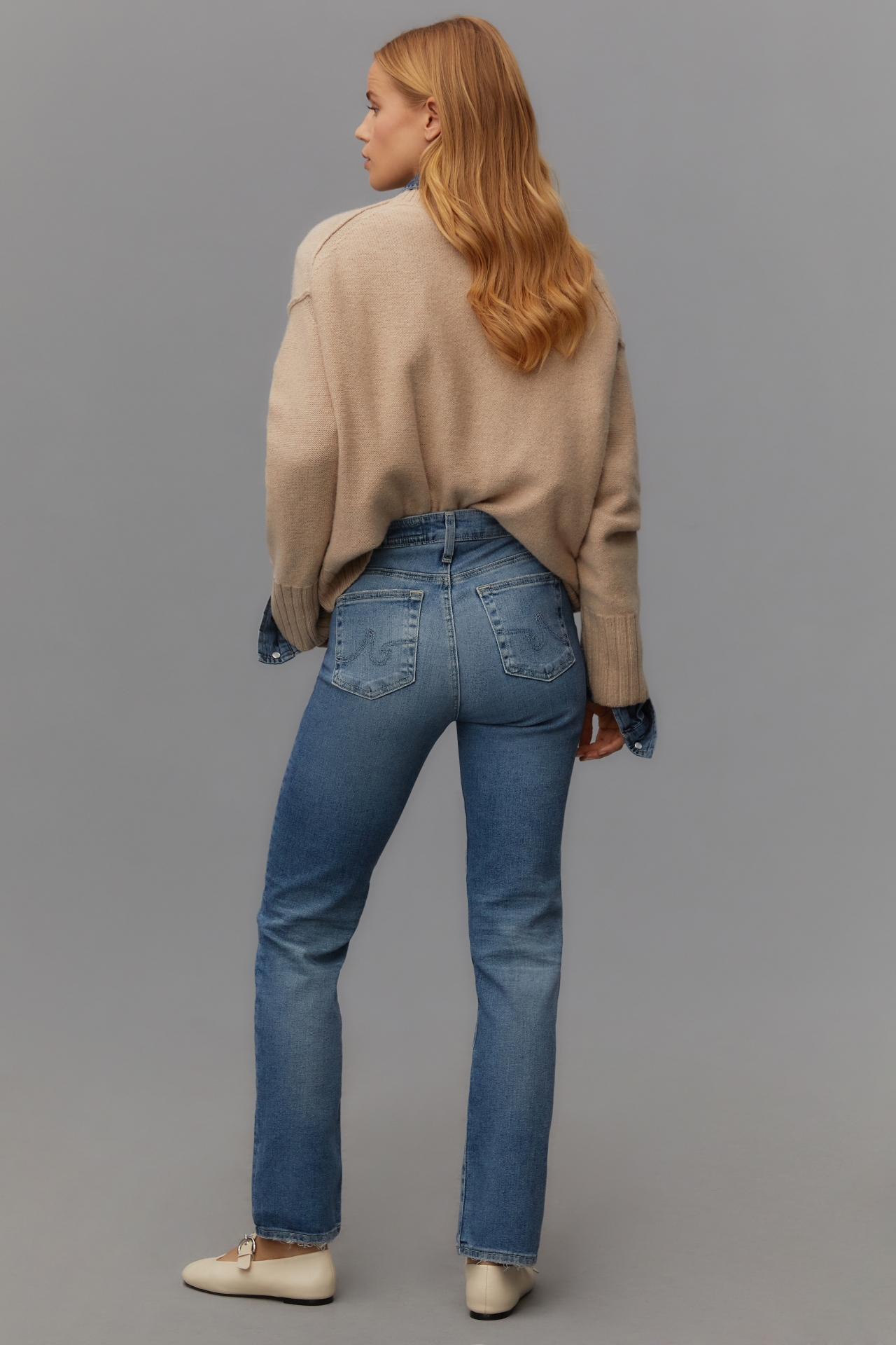 AG Mari High-Rise Straight-Leg Jeans