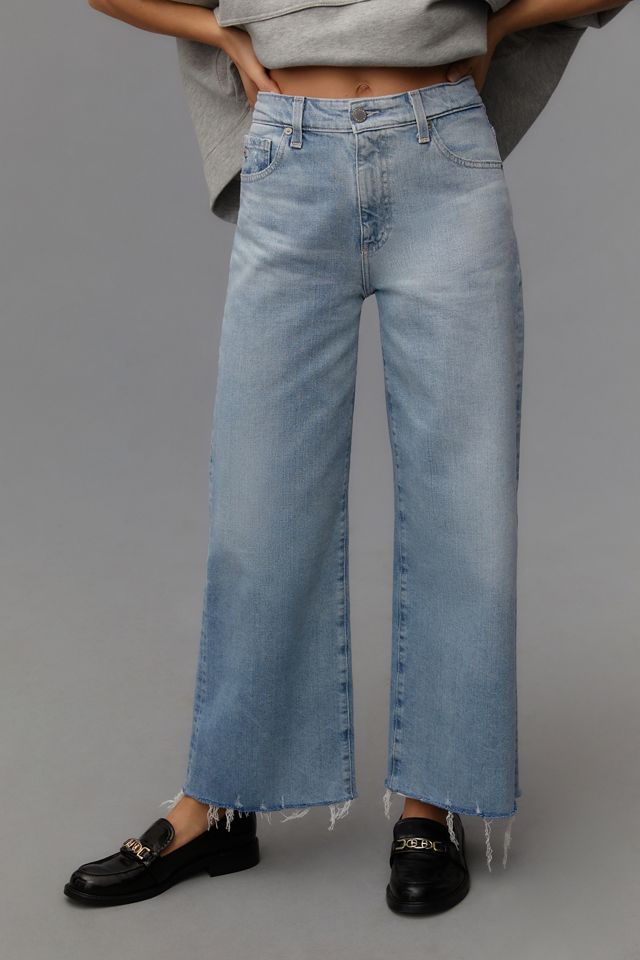 Ag saige high rise crop wide leg jeans anthropologie