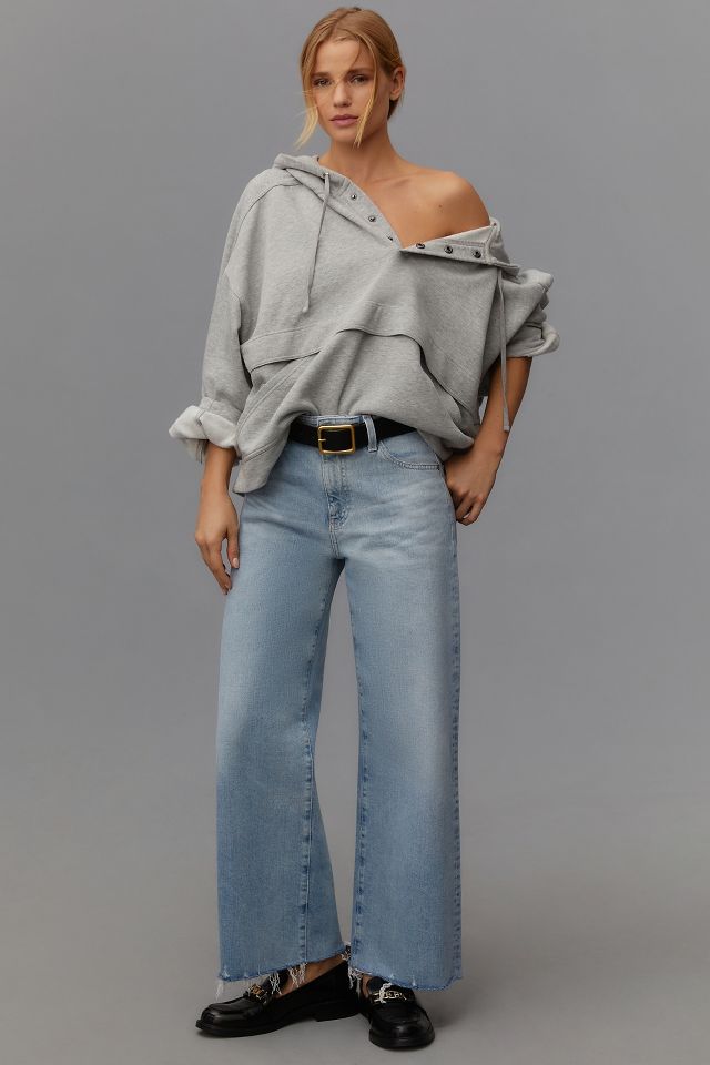 Good Waist cropped high-rise wide-leg jeans