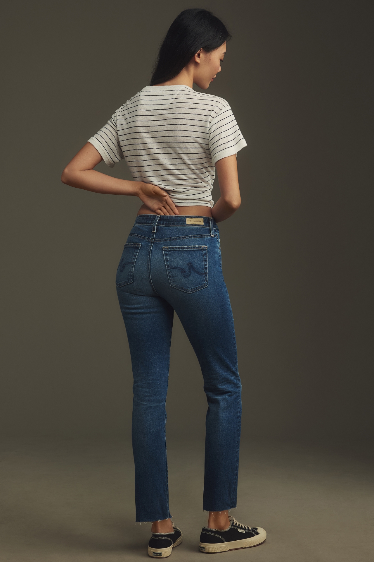 AG Mari Crop High-Rise Straight-Leg Jeans