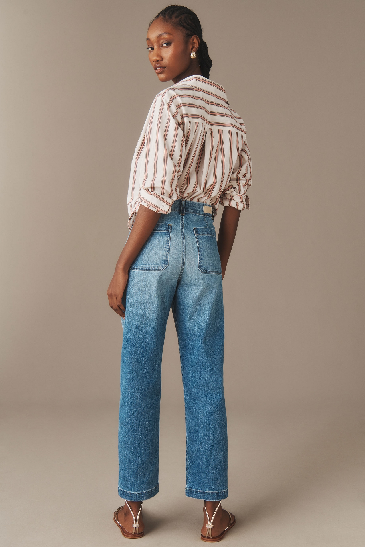 AG Analeigh Utility High-Rise Straight-Leg Jeans