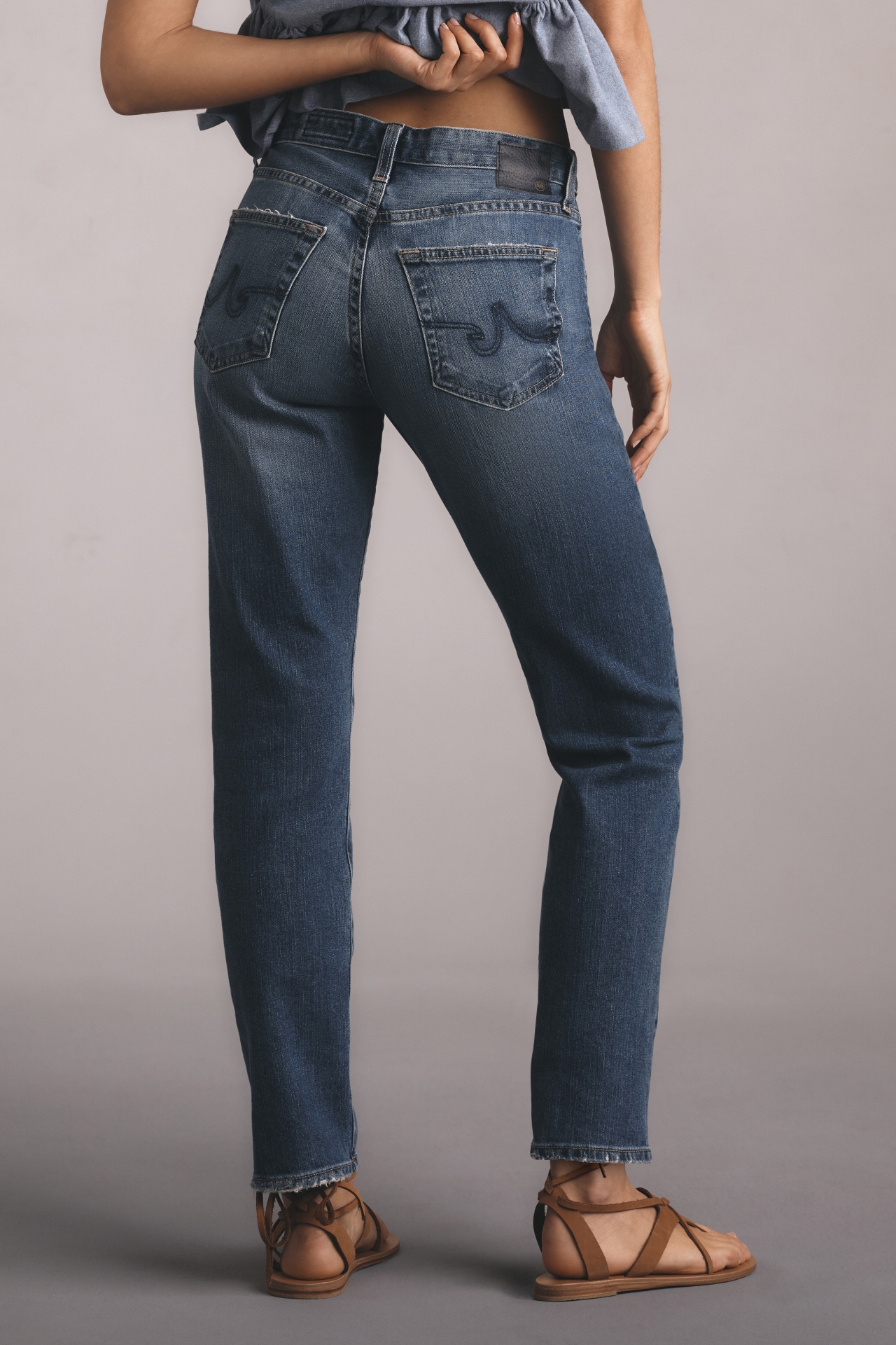 AG Ex-Boyfriend Mid-Rise Relaxed-Leg Jeans