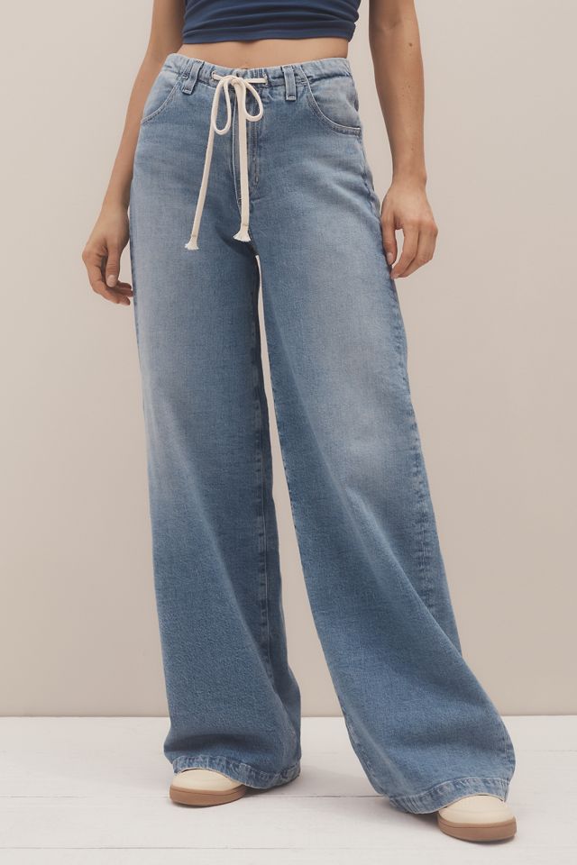AG Stella Cinched High-Rise Wide-Leg Jeans #1
