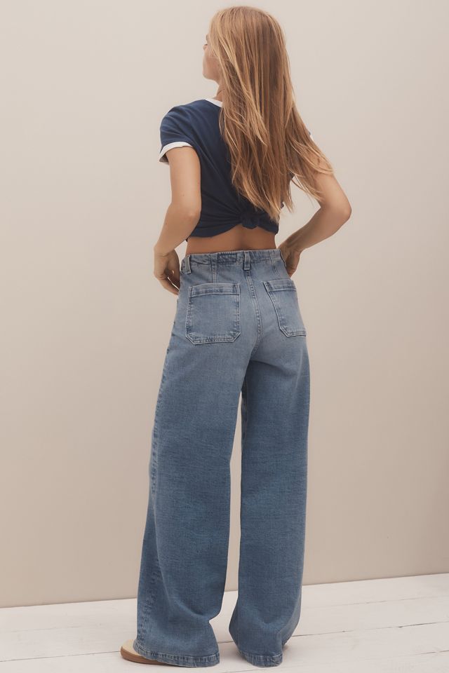 AG Stella Cinched High-Rise Wide-Leg Jeans #2