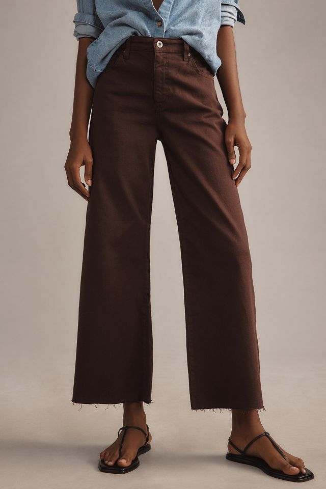 AG Saige High-Rise Crop Wide-Leg Jeans | Anthropologie