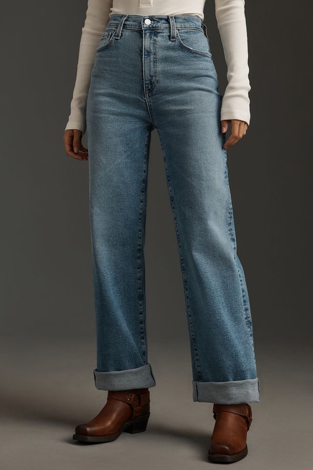 AG Kora Cuff High-Rise Wide-Leg Jeans #1
