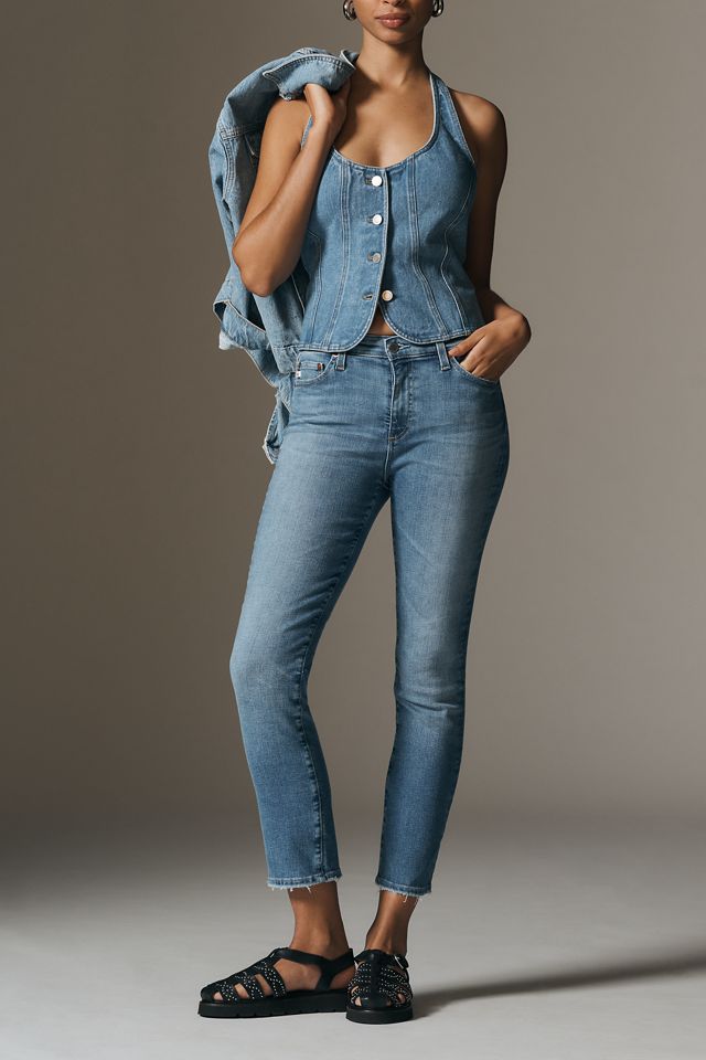 AG Mari Mid-Rise Crop Straight-Leg Jeans #1
