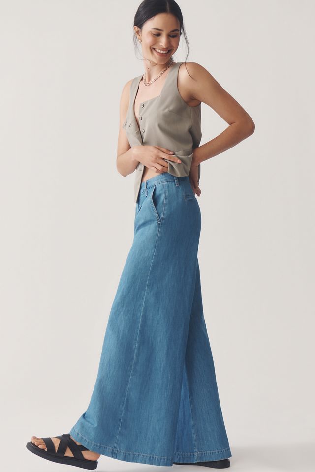 AG Melinda High-Rise Ultra-Wide-Leg Linen Blend Jeans #4