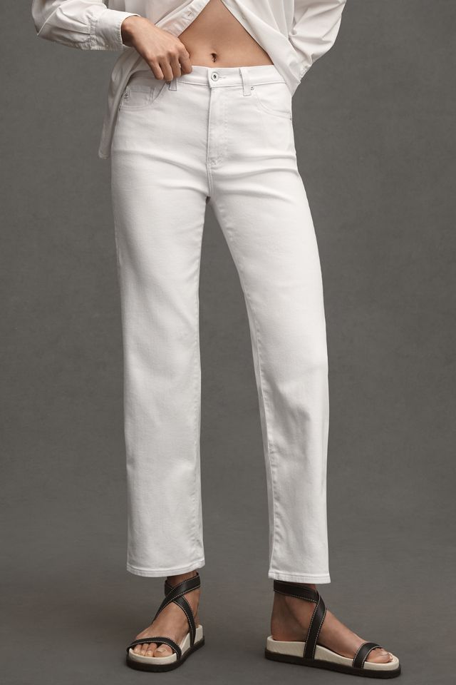 AG Brinley Mid-Rise Straight-Leg Jeans #1