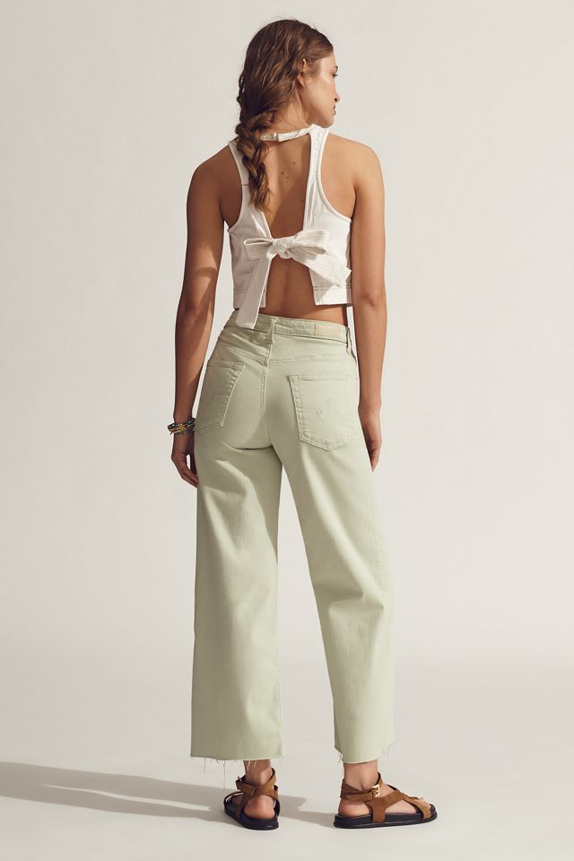 AG Saige Mid-Rise Crop Wide-Leg Jeans #3