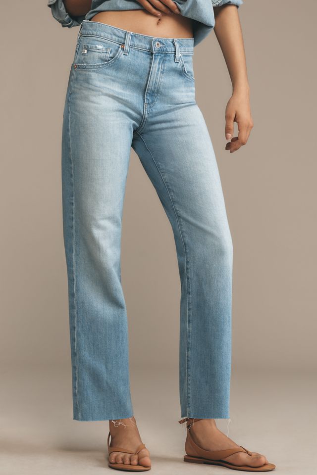 AG Brinley Mid-Rise Crop Straight-Leg Jeans #1