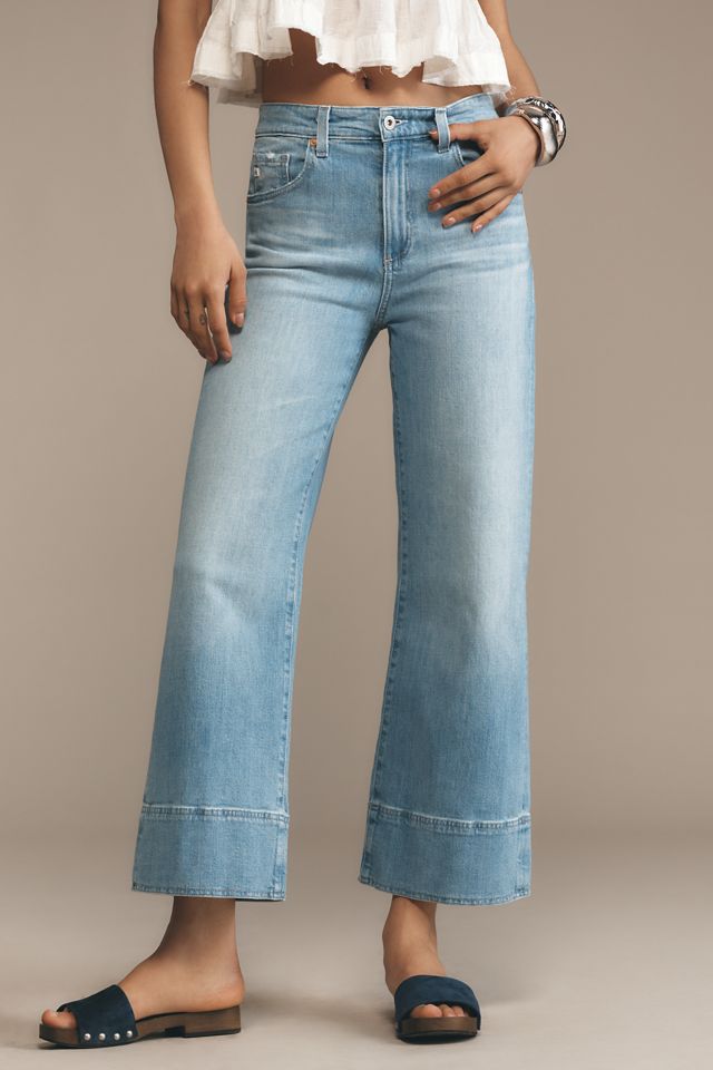 AG Saige High-Rise Wide-Leg Crop Jeans #1
