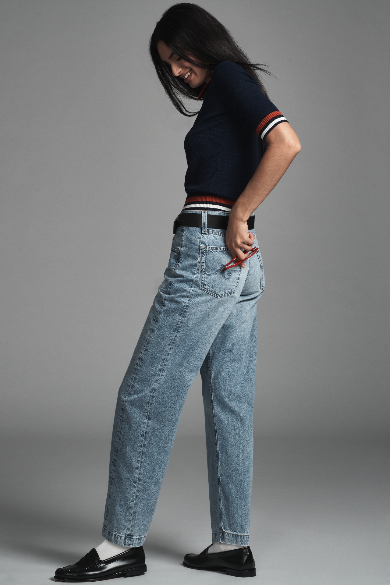 AG Hattie High-Rise Barrel Jeans