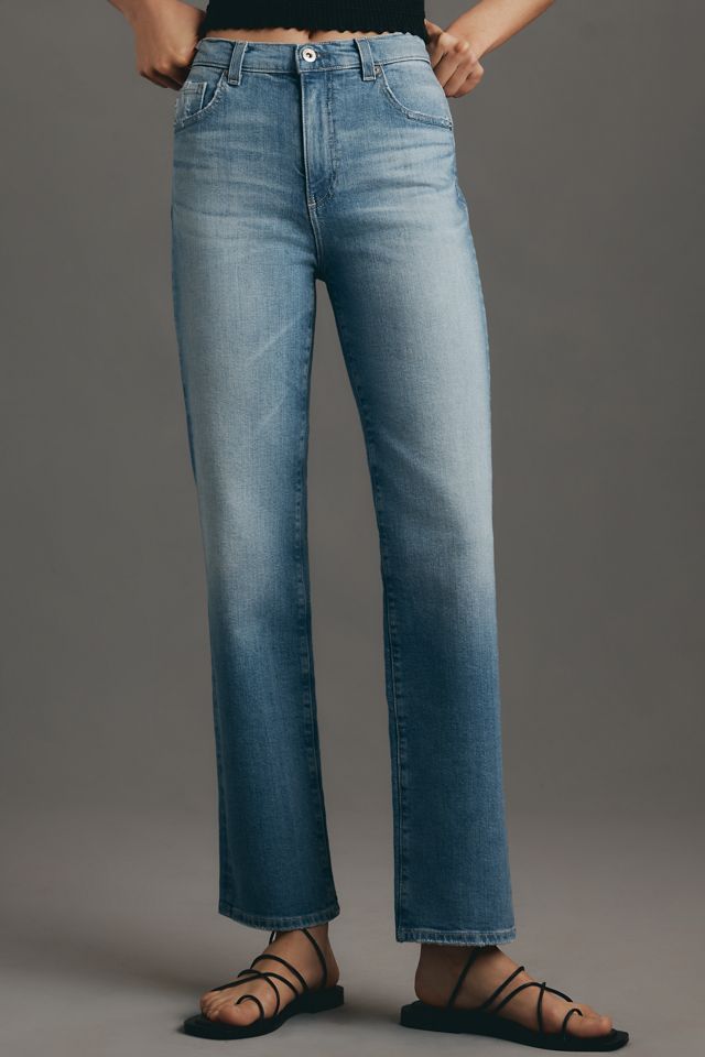 AG Brinley Mid-Rise Straight-Leg Jeans #1