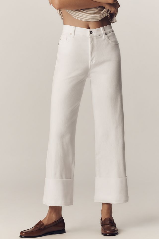 AG Saige High-Rise Wide-Leg Tie-Waist Crop Jeans #1