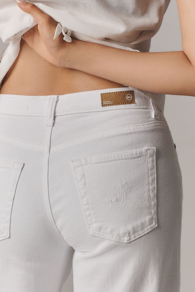 AG Saige High-Rise Wide-Leg Tie-Waist Crop Jeans #4