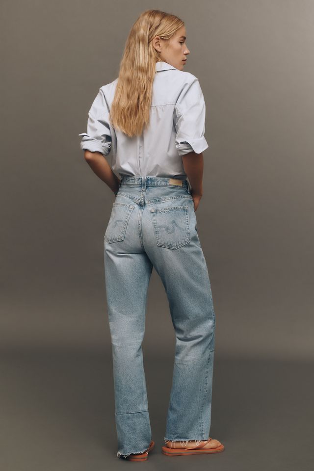 AG Brinley High-Rise Straight-Leg Jeans #4
