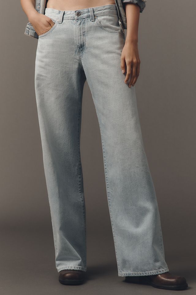AG Adria Low-Rise Wide-Leg Jeans #1