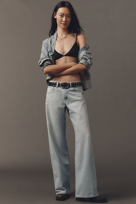 AG Adria Low-Rise Wide-Leg Jeans