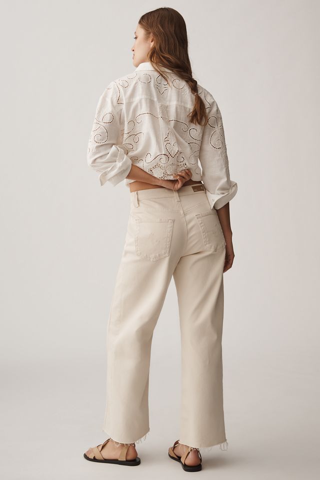 AG Saige Mid-Rise Paneled Crop Wide-Leg Jeans #2