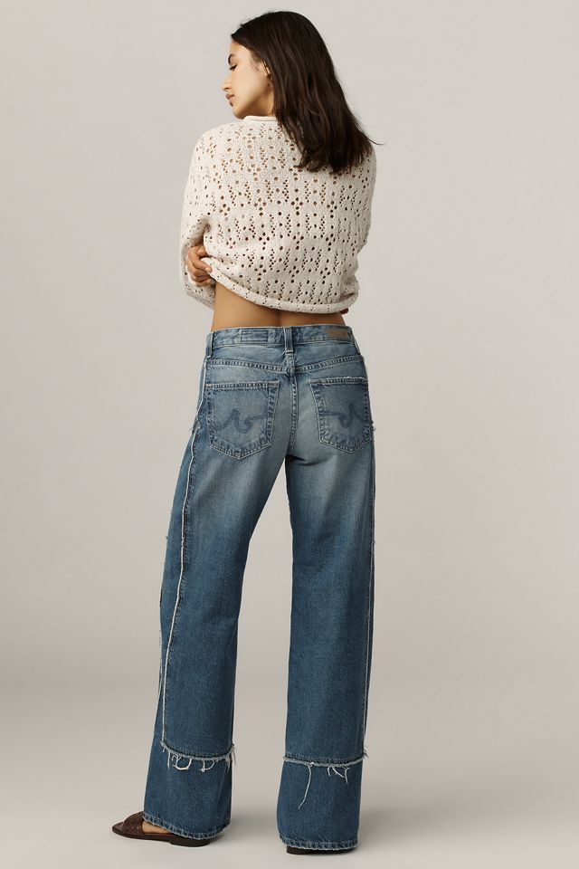 AG Adria Low-Rise Paneled Wide-Leg Jeans #3