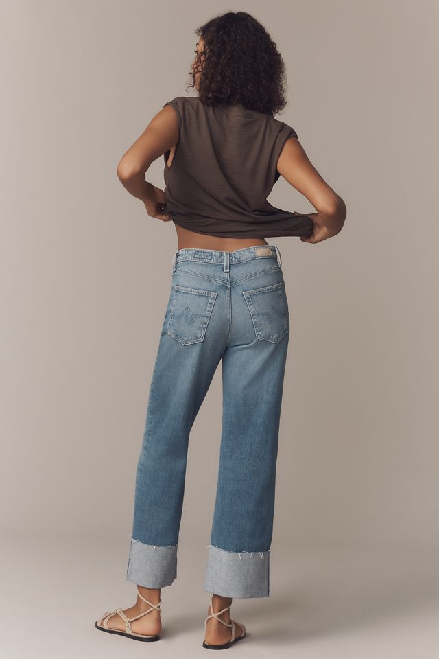 AG Kora High-Rise Cuffed Wide-Leg Jeans #3